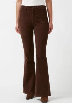Joplin High Rise Flare Women's Corduroy Pants in Brown - BL15940