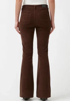 Joplin High Rise Flare Women's Corduroy Pants in Brown - BL15940