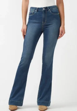 Joplin High Rise Flared Women's Jeans in Blue - BL15942