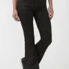 Joplin High Rise Flared Women's Coated Jeans in Black - BL15945