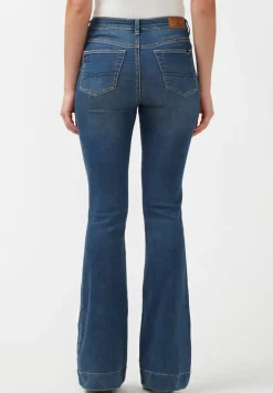 Joplin High Rise Flared Women's Jeans in Blue - BL15942