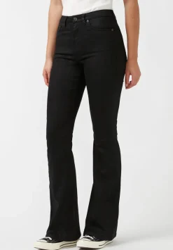 Joplin High Rise Flared Women's Coated Jeans in Black - BL15945