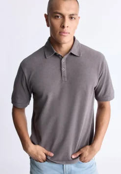 Kabold Men's Classic Polo, Charcoal - BM24515