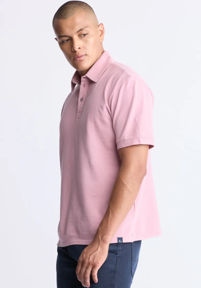 Kabold Men's Classic Polo, Lilas Pink - BM24515