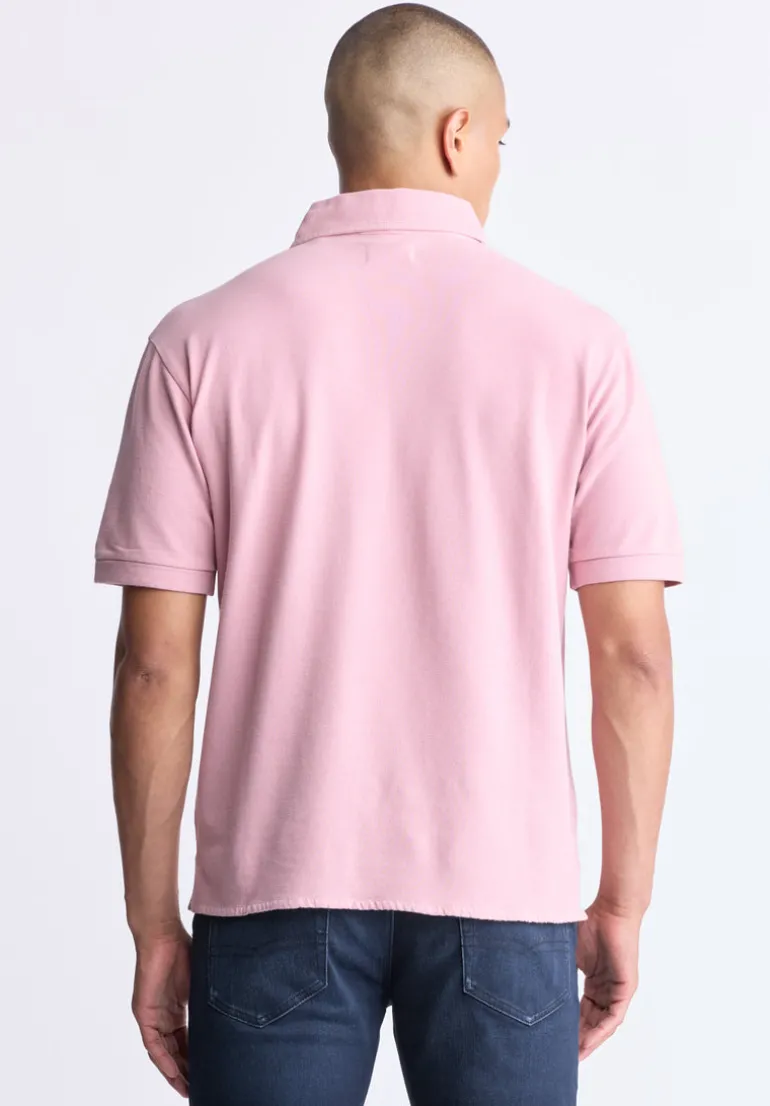 Kabold Men's Classic Polo, Lilas Pink - BM24515
