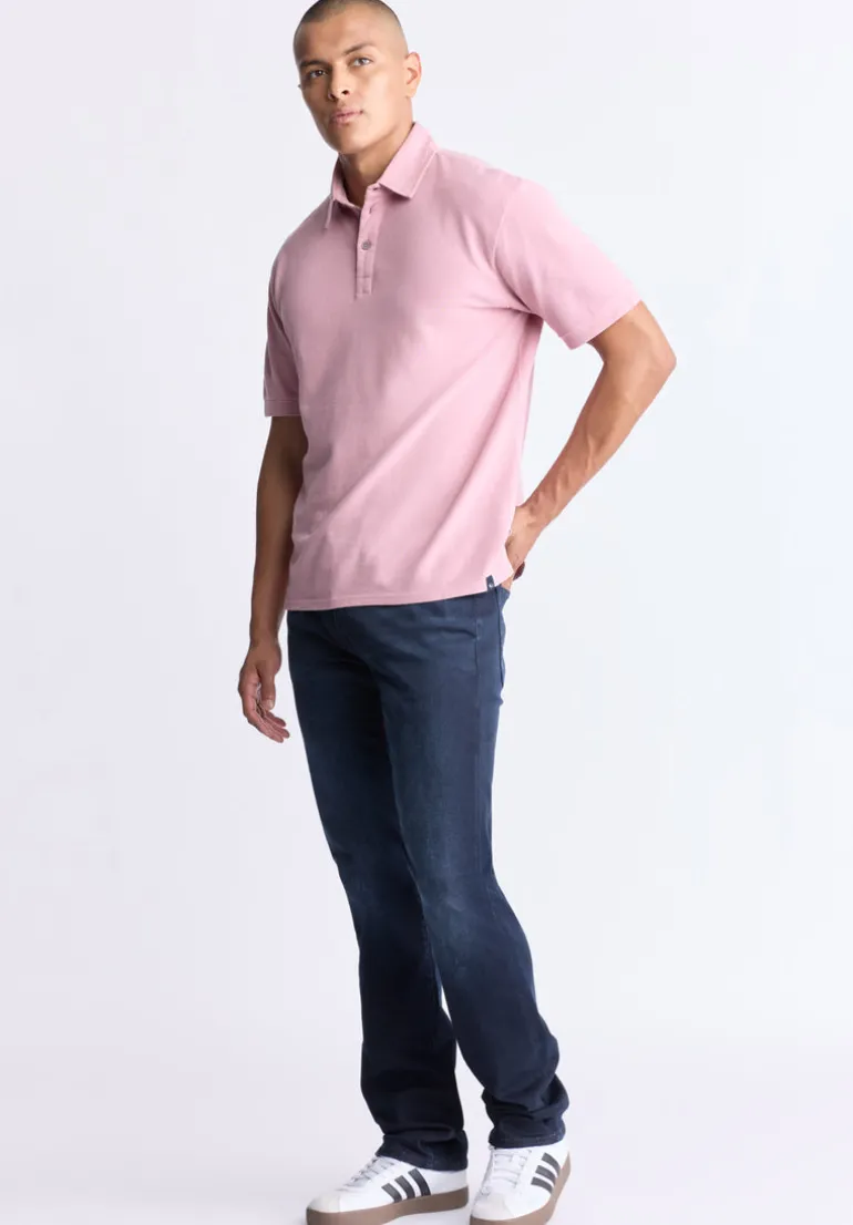 Kabold Men's Classic Polo, Lilas Pink - BM24515