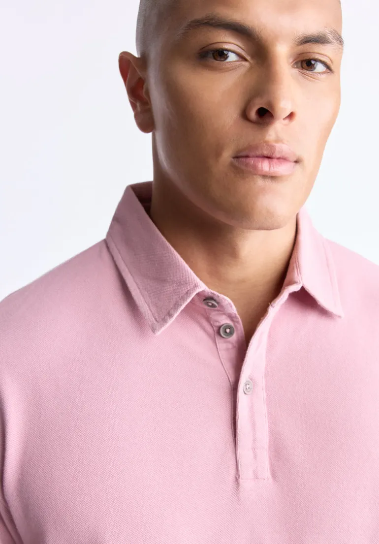 Kabold Men's Classic Polo, Lilas Pink - BM24515