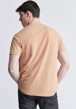Kadya Short Sleeve Men's Henley, Tan - BM24397