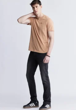 Kadya Short Sleeve Men's Henley, Tan - BM24397