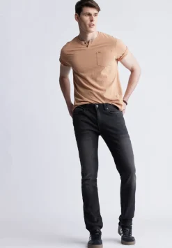 Kadya Short Sleeve Men's Henley, Tan - BM24397