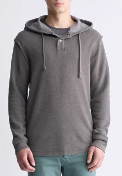 Kafom Men's Hooded Long-Sleeve Top, Chocolate - BM24433