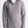 Kafom Men's Hooded Long-Sleeve Top, Sky Grey - BM24433