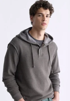 Kafom Men's Hooded Long-Sleeve Top, Chocolate - BM24433