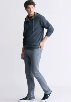 Kafom Men's Hooded Long-Sleeve Top, Black - BM24433