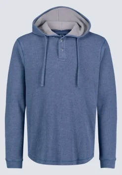 Kafom Men's Hooded Long-Sleeve Top, Midnight Blue - BM24433