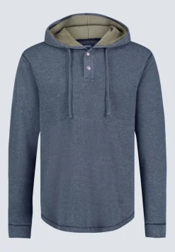 Kafom Men's Hooded Long-Sleeve Top, Black - BM24433