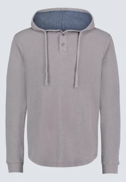 Kafom Men's Hooded Long-Sleeve Top, Sky Grey - BM24433