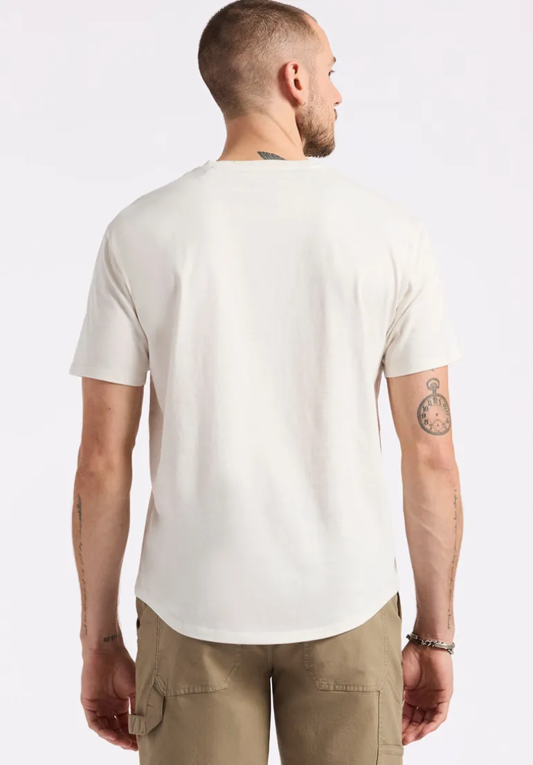 Kamel Men's Short-Sleeve Jersey Henley Top, Milk - BM24602