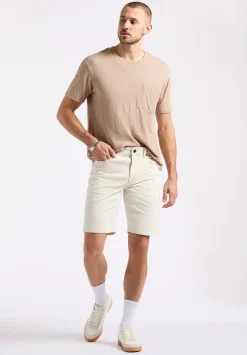 Kander Men's Slub Knit Crew Neck Pocket T-Shirt, Tuffet Beige - BM24606