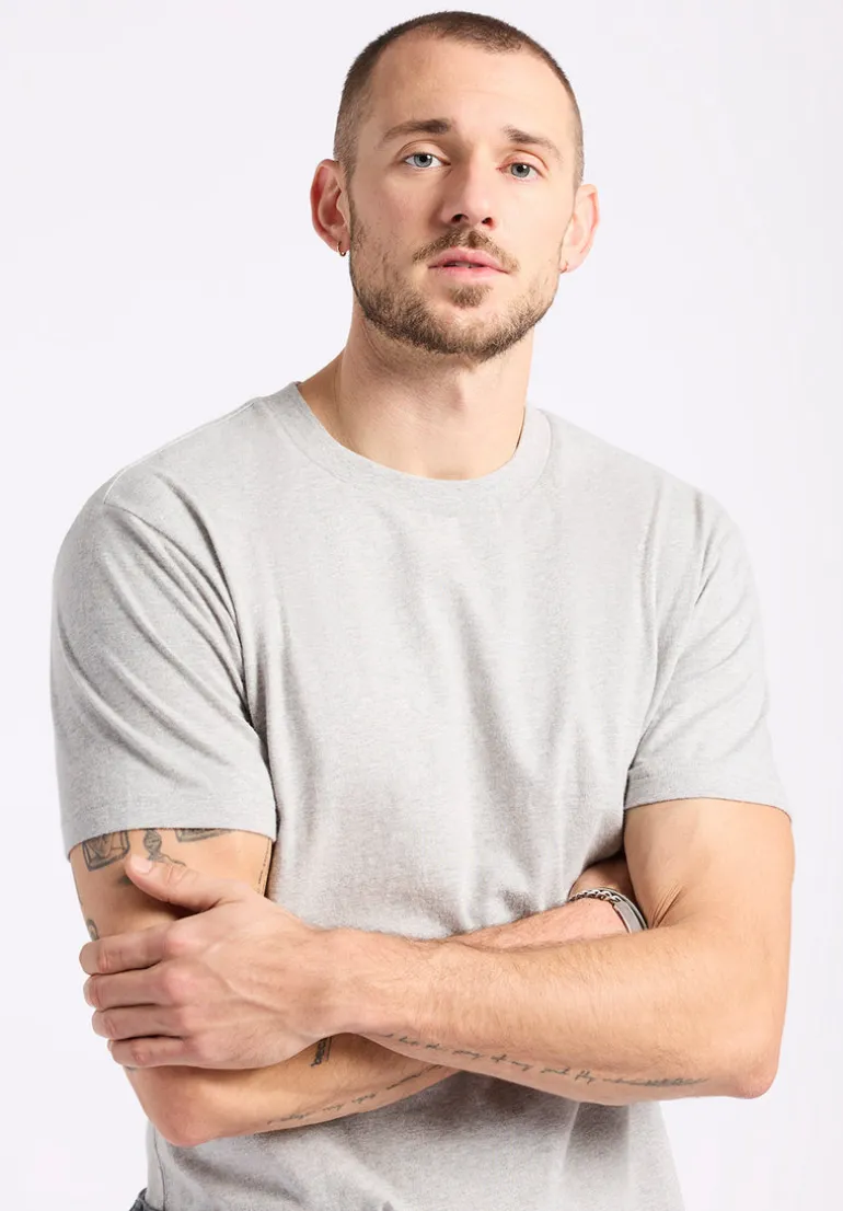 Kanto Men's Short-Sleeve Crew Neck Jersey T-Shirt, Heather Grey - BM24603