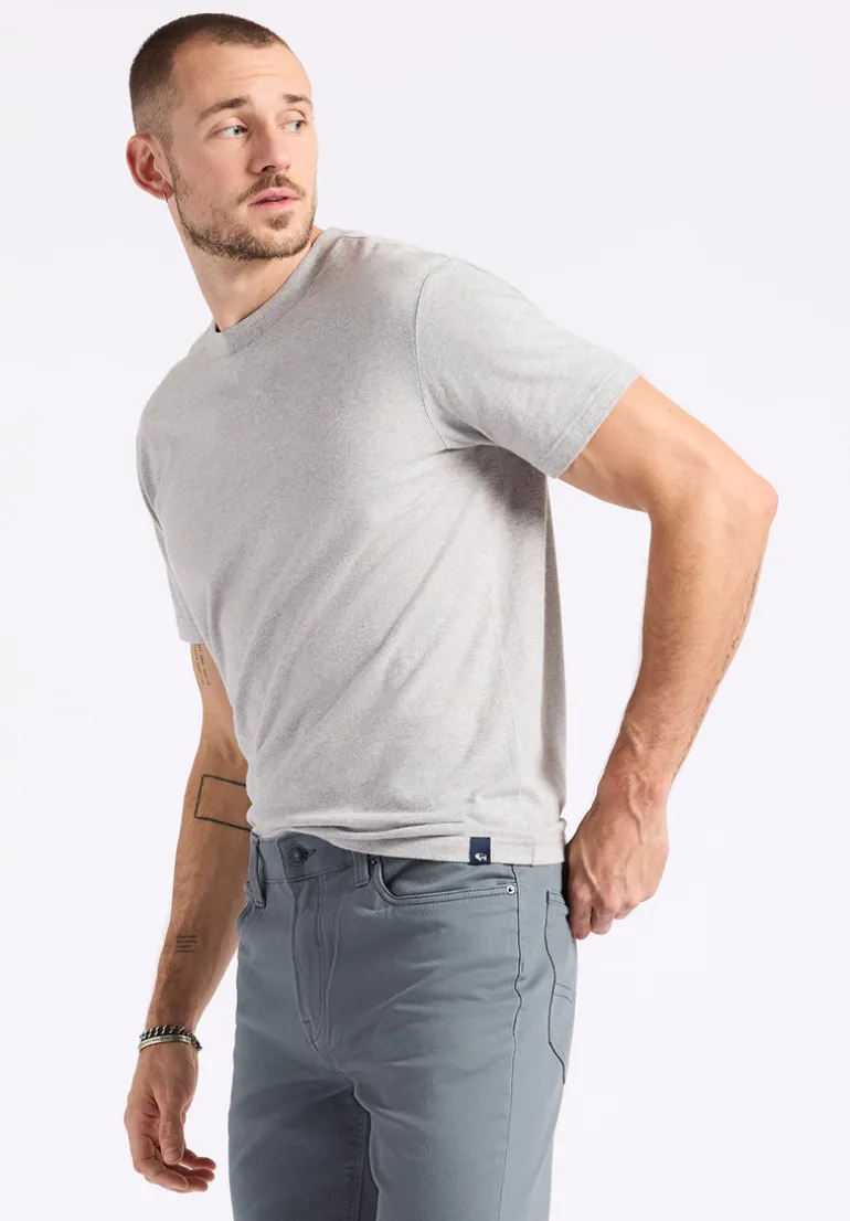 Kanto Men's Short-Sleeve Crew Neck Jersey T-Shirt, Heather Grey - BM24603