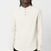 Kariver Henley Long Sleeve Henley in Milk - BM23368