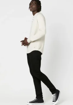 Kariver Henley Long Sleeve Henley in Milk - BM23368