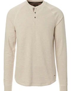Kariver Henley Long Sleeve Henley in Milk - BM23368