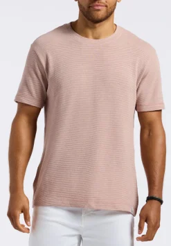 Karlton Men's Waffle-Knit Short-Sleeve Crewneck T-Shirt, Adobe Rose - BM24538