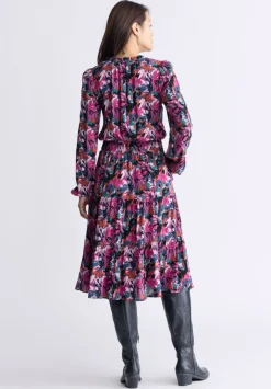 Karrigan Women's Long-Sleeve Midi Dress, Pink Floral - WD0059F