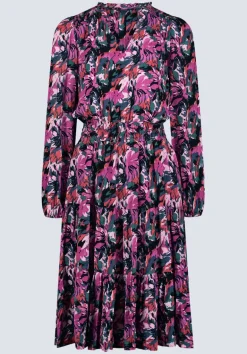 Karrigan Women's Long-Sleeve Midi Dress, Pink Floral - WD0059F