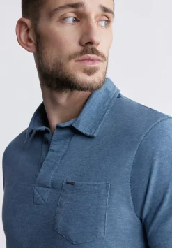 Kasper Men's Short-Sleeve Polo in Mirage Blue - BM24233