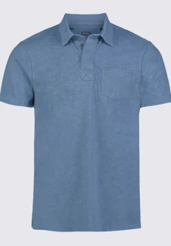 Kasper Men's Short-Sleeve Polo in Mirage Blue - BM24233