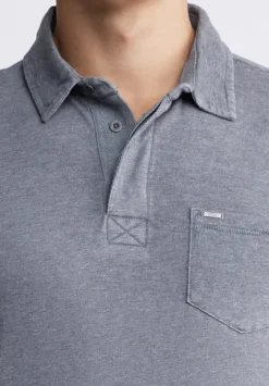 Kasper Men's Short-Sleeve Polo in Charcoal Grey - BM24233