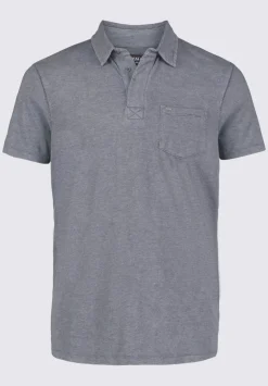 Kasper Men's Short-Sleeve Polo in Charcoal Grey - BM24233