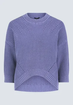 Kassanda Women's 3/4 Sleeve Knit Sweater, Blue - SW0100H