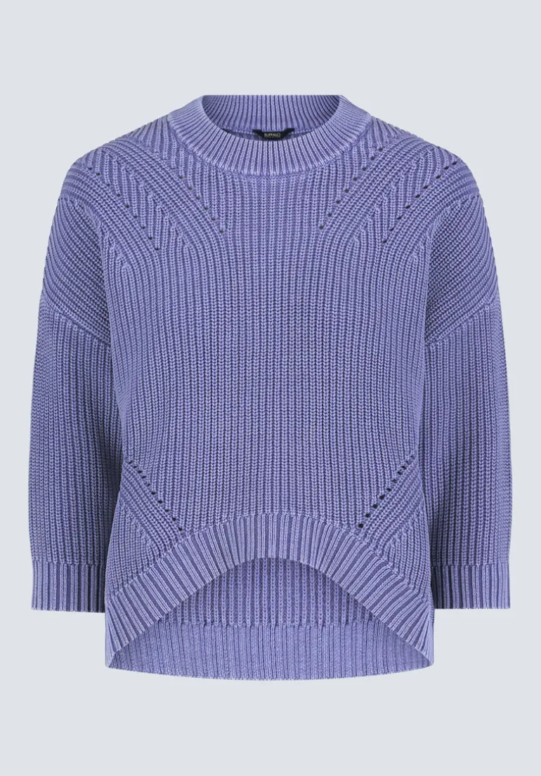 Kassanda Women's 3/4 Sleeve Knit Sweater, Blue - SW0100H