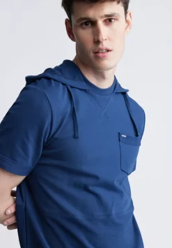 Katoni Men's Short Sleeve Hoodie, Navy - BM24489