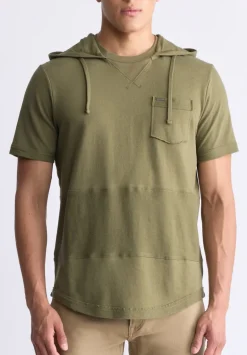 Katoni Men's Short-Sleeve Hooded T-Shirt, Burnt Olive - BM24524