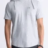 Katoni Men's Short-Sleeve Hooded T-Shirt, Heather Grey - BM24524