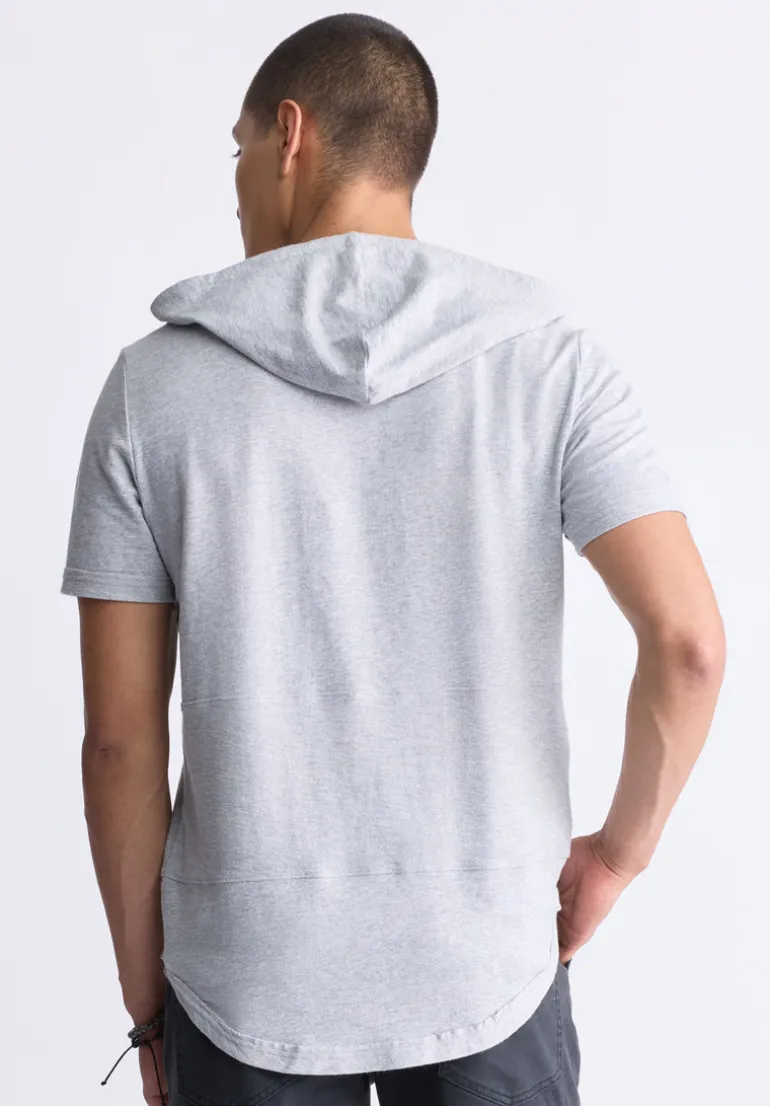 Katoni Men's Short-Sleeve Hooded T-Shirt, Heather Grey - BM24524