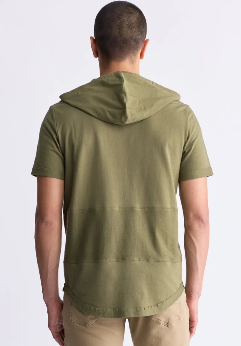 Katoni Men's Short-Sleeve Hooded T-Shirt, Burnt Olive - BM24524
