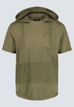 Katoni Men's Short-Sleeve Hooded T-Shirt, Burnt Olive - BM24524