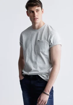 Kennel Men's T-shirt with Pocket, Light Heather Blue - BM24459