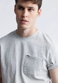 Kennel Men's T-shirt with Pocket, Light Heather Blue - BM24459