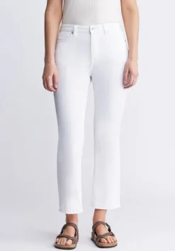 Kick Crop Kim Women's Jeans in White - BL15974