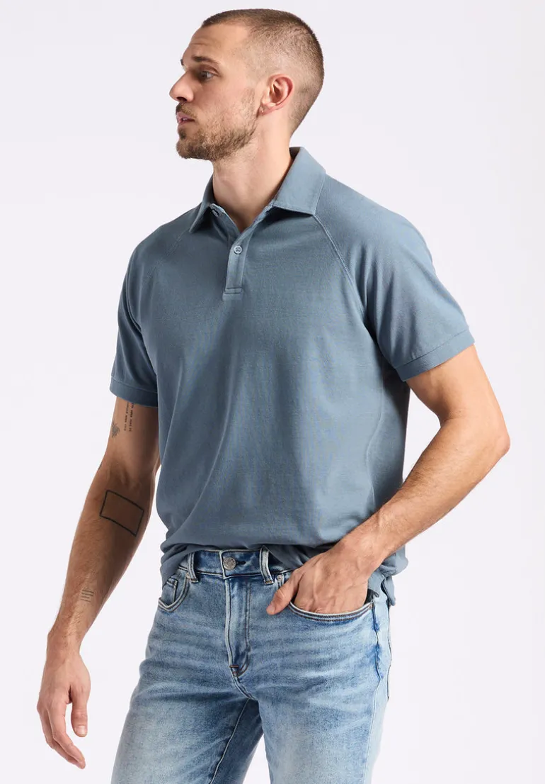 Kindell Men's Short-Sleeve Piqué Polo, Mirage Blue - BM24608