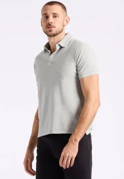 Kindell Men's Short-Sleeve Piqué Polo, Heather Grey - BM24608