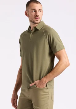 Kindell Men's Short-Sleeve Piqué Polo, Army Green - BM24608
