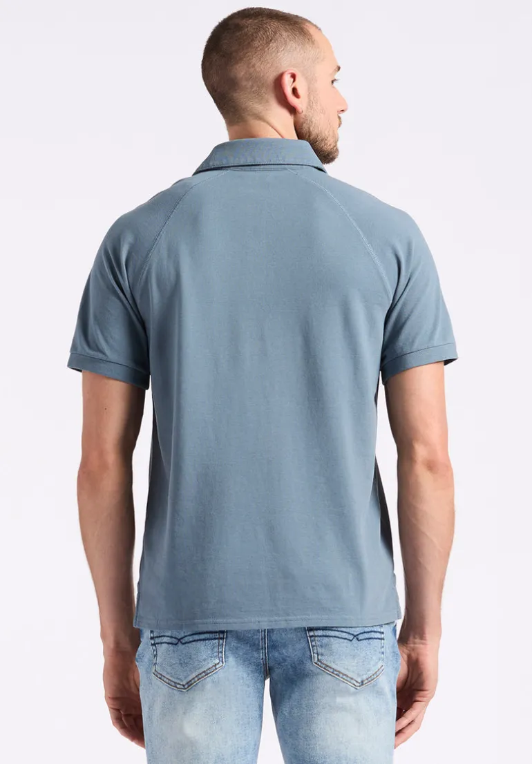 Kindell Men's Short-Sleeve Piqué Polo, Mirage Blue - BM24608